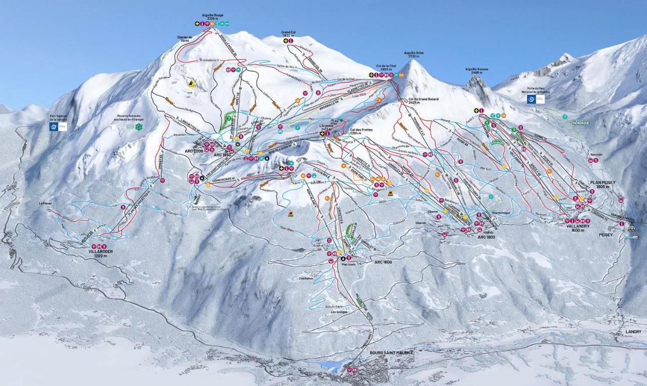 Spacious Ski-In Ski-Out Apartment 4-6 Pax, 161 Sources De Marie Arc 1950 Les Arcs  ภายนอก รูปภาพ