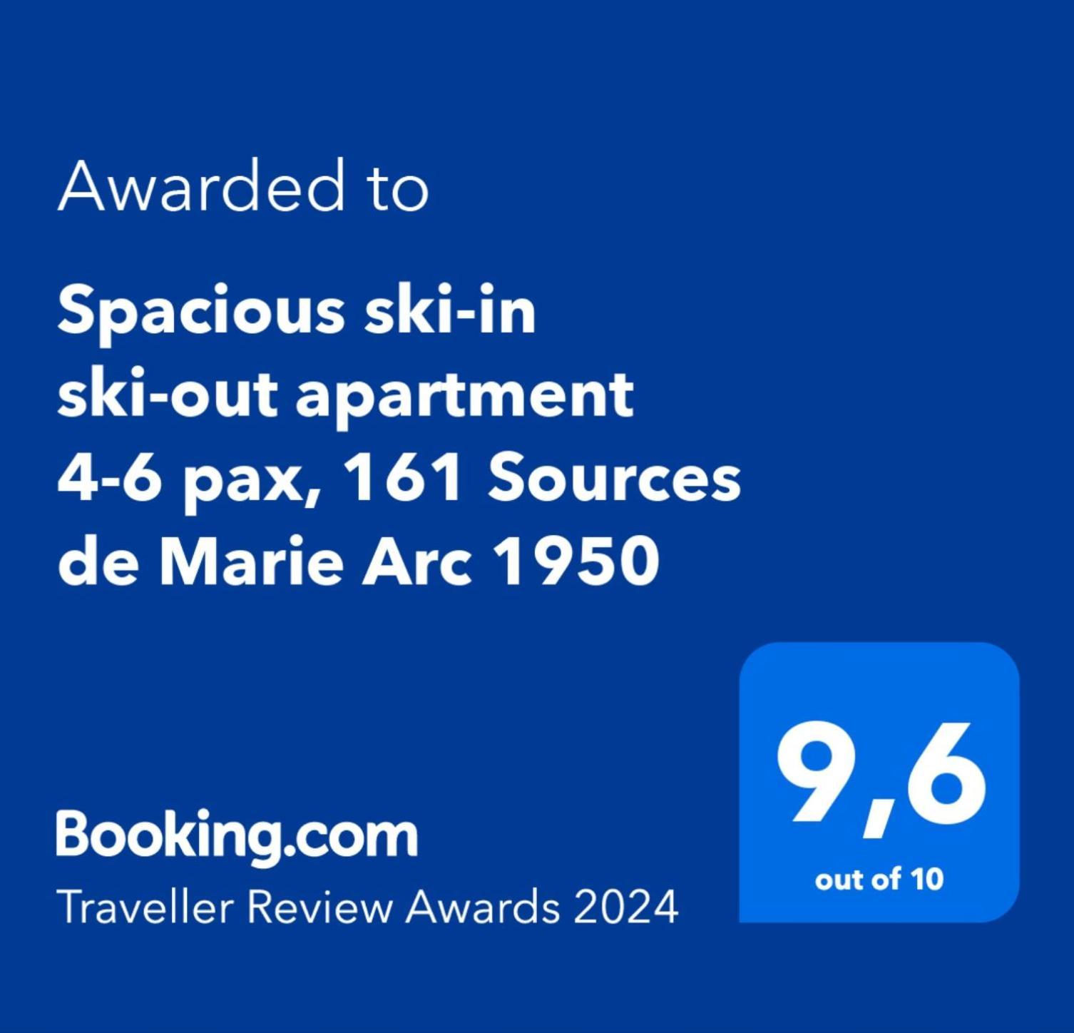 Spacious Ski-In Ski-Out Apartment 4-6 Pax, 161 Sources De Marie Arc 1950 Les Arcs  ภายนอก รูปภาพ